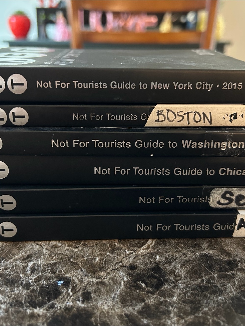 6 not for tourists (NFT) travel books varying years and cities